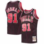 Men's Chicago Bulls Dennis Rodman Mitchell & Ness Black Hardwood Classics Swingman Jersey