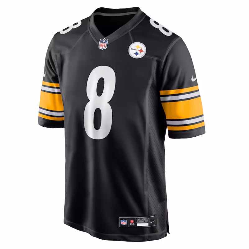 Men's Pittsburgh Steelers Aaron Rodgers Nike Black Game Jersey - Image 4