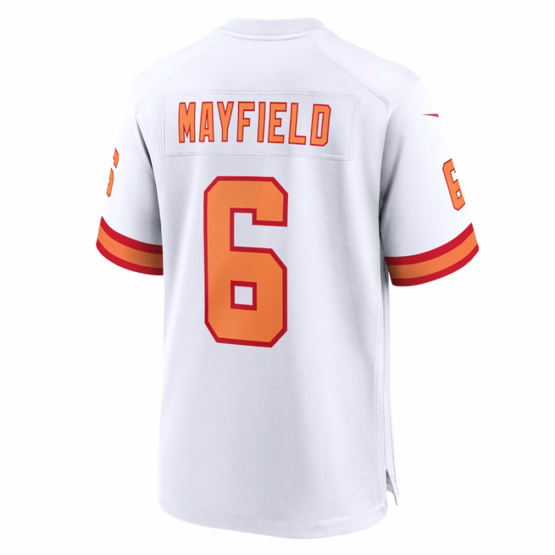 Men's '76 Tampa Bay Buccaneers Baker Mayfield Nike White 50th Season Game Jersey - Image 3