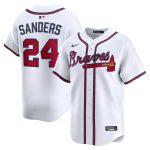 Men's Atlanta Braves Deion Sanders Nike White Limited Player Jersey