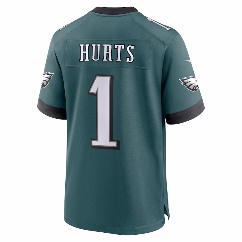 Men's Philadelphia Eagles Jalen Hurts Nike Midnight Green Super Bowl LIX Game Player Jersey - Image 3