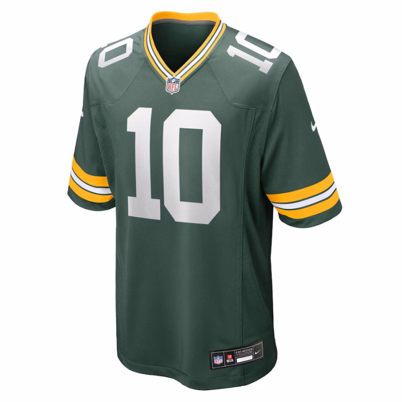 Men's Green Bay Packers Jordan Love Nike Green Player Game Jersey - Image 2