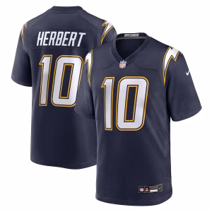 Men's Los Angeles Chargers Justin Herbert Nike Navy Alternate Super Chargers Game Player Jersey