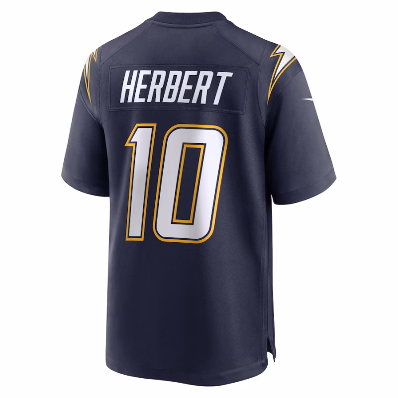 Men's Los Angeles Chargers Justin Herbert Nike Navy Alternate Super Chargers Game Player Jersey - Image 2