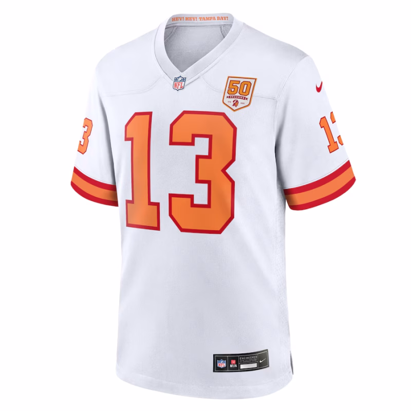 Men's '76 Tampa Bay Buccaneers Mike Evans Nike White 50th Season Game Jersey - Image 2