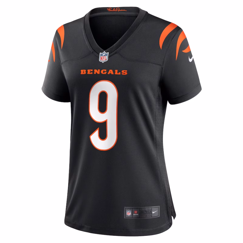 Women's Cincinnati Bengals Joe Burrow Nike Black Player Game Jersey - Image 3