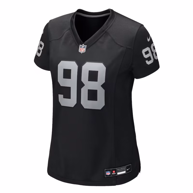 Women's Nike Maxx Crosby Black Las Vegas Raiders Jersey - Image 3