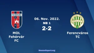 NB 1: Ferencváros – Fehervár 2-2