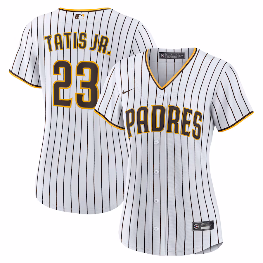 Women's San Diego Padres Fernando Tatís Jr. Nike White/Brown Home Replica Player Jersey