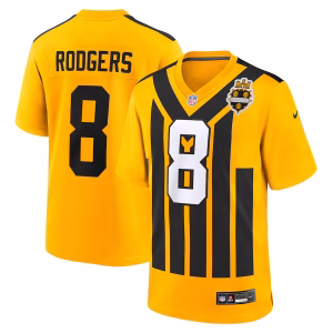 Men's Pittsburgh Steelers Aaron Rodgers Nike Gold Alternate 1933 Throwback Game Jersey