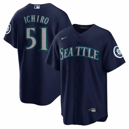 Men's Seattle Mariners Ichiro Suzuki Nike Navy Alternate Replica Player Jersey