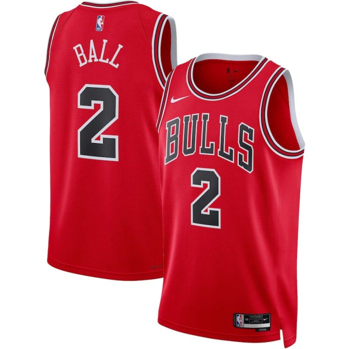 Unisex Chicago Bulls Lonzo Ball Nike Red Swingman Jersey - Icon Edition - Image 1