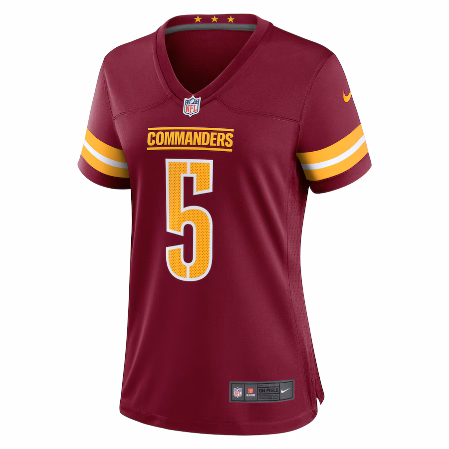 Women's Washington Commanders Jayden Daniels Nike Burgundy Player Game Jersey - Image 3