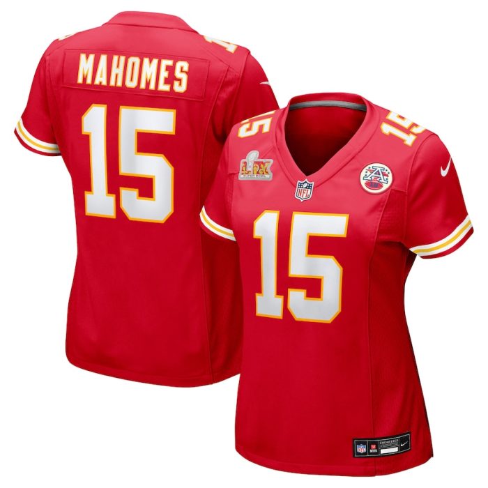 Women's Kansas City Chiefs Patrick Mahomes Nike Red Super Bowl LIX Game Jersey - Image 1